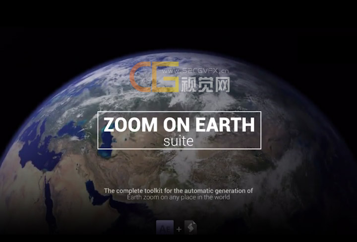 制作特效地球仪俯冲聚集地址汇聚缩放方位动画