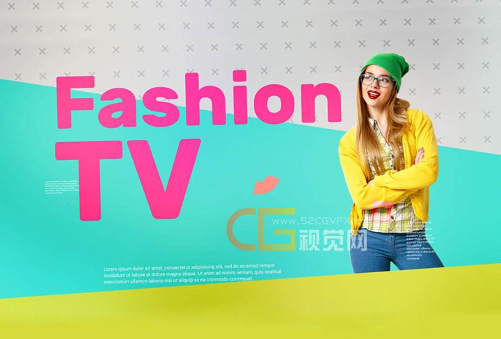 现代青春活力网络媒体TV电视栏目字幕条导视MG图形动画包装-AE模板下载