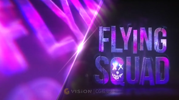 霓虹灯能量边缘发光闪光Logo片头动画-AE模板